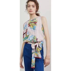 📌 ( Sold ) NWT Anthropologie San Francisco Pink Postcard Wrap Top